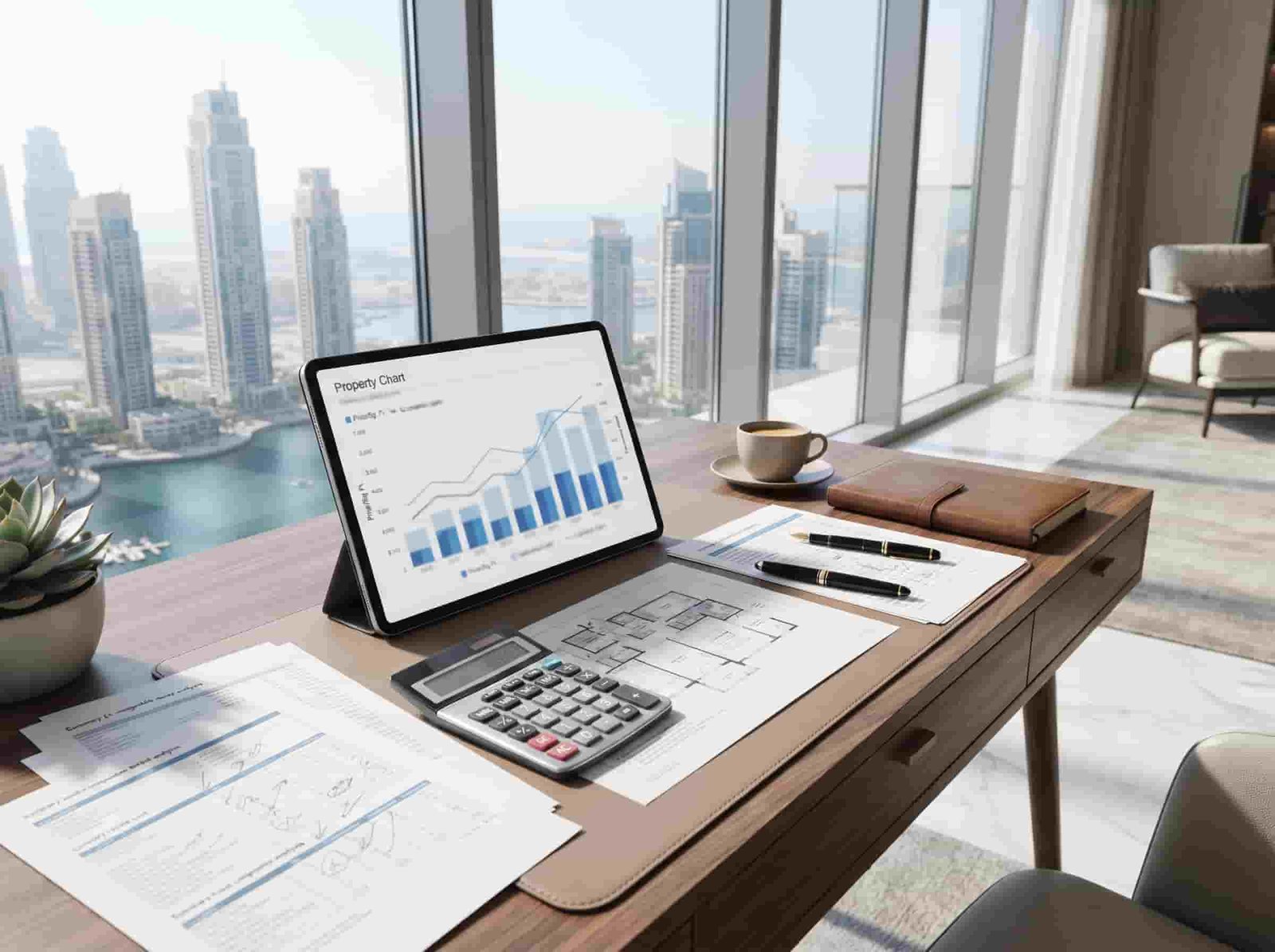 Luxury apartment price comparison in Dubai with property plans and market research.