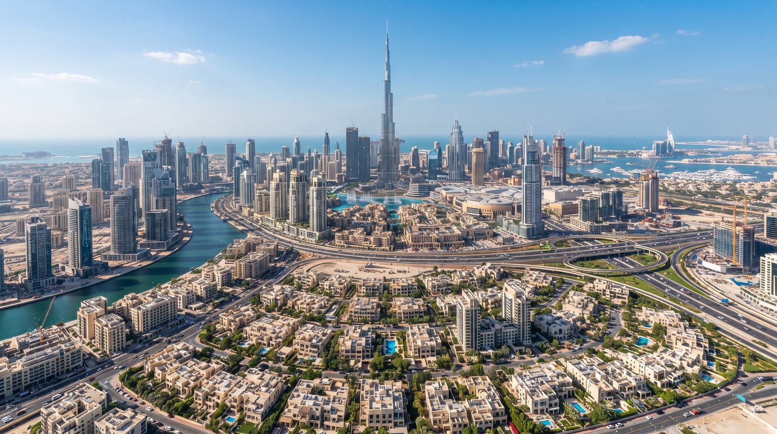 Dubai skyline showing the city's modern real estate market